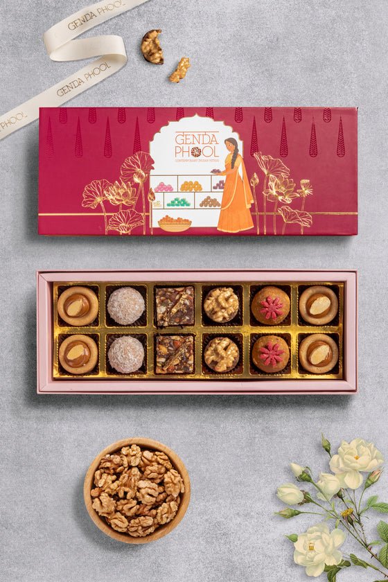 12 Piece Refined Sugar-free Mithai Box