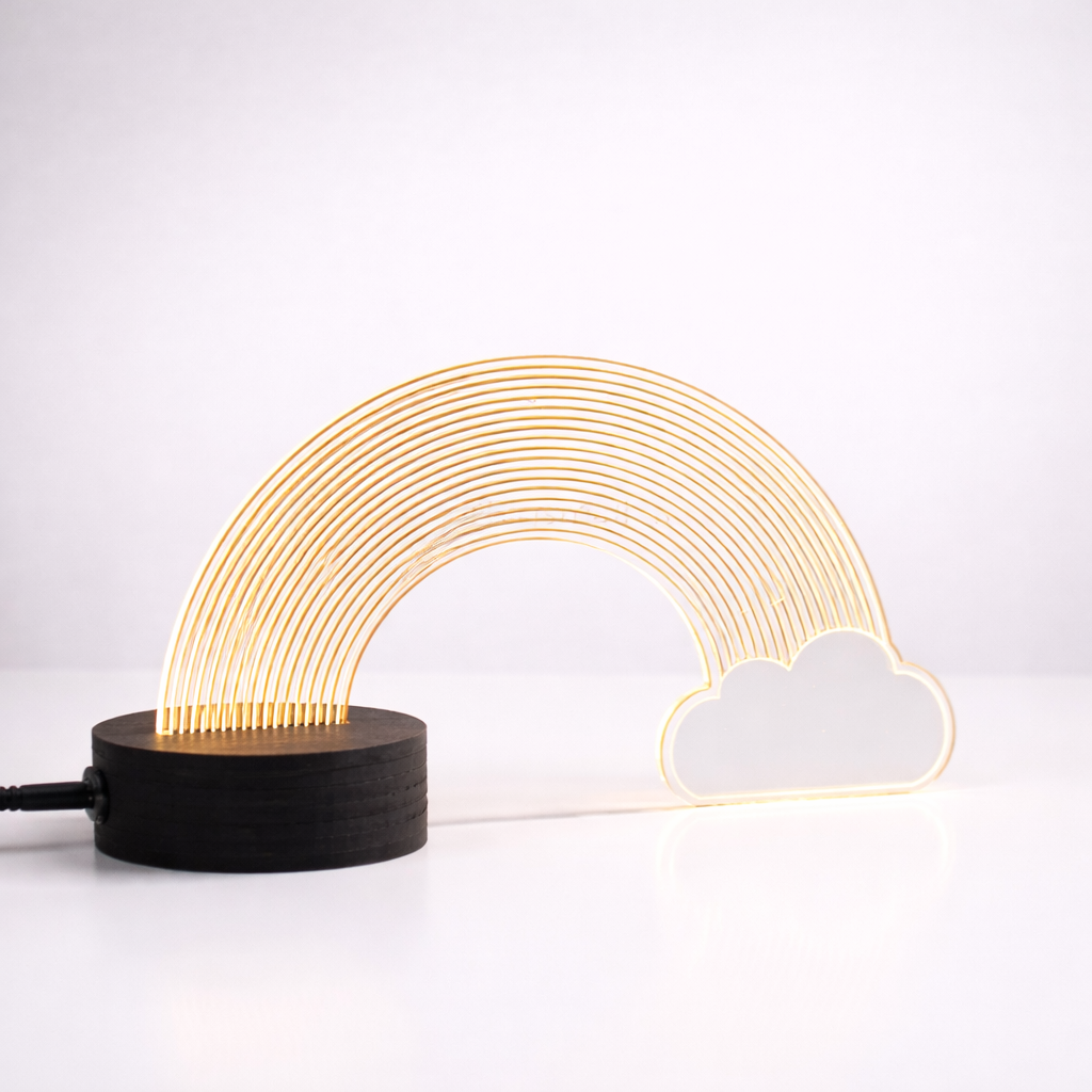 3D Rainbow & Cloud Hologram Lamp